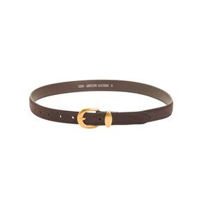 MOST WANTED Chocolate Suede Belt With Gold Buckle